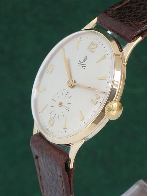 fig 4. SOLID 9CT GOLD ROLEX TUDOR MENS WATCH C1960