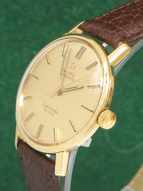 fig 4. EXCEPTIONAL SOLID 18CT GOLD OMEGA SEAMASTER DEVILLE AUTOMATIC MENS WATCH C1960