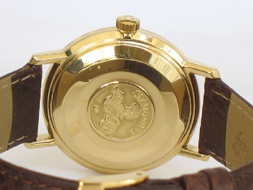 fig 8. EXCEPTIONAL SOLID 18CT GOLD OMEGA SEAMASTER DEVILLE AUTOMATIC MENS WATCH C1960