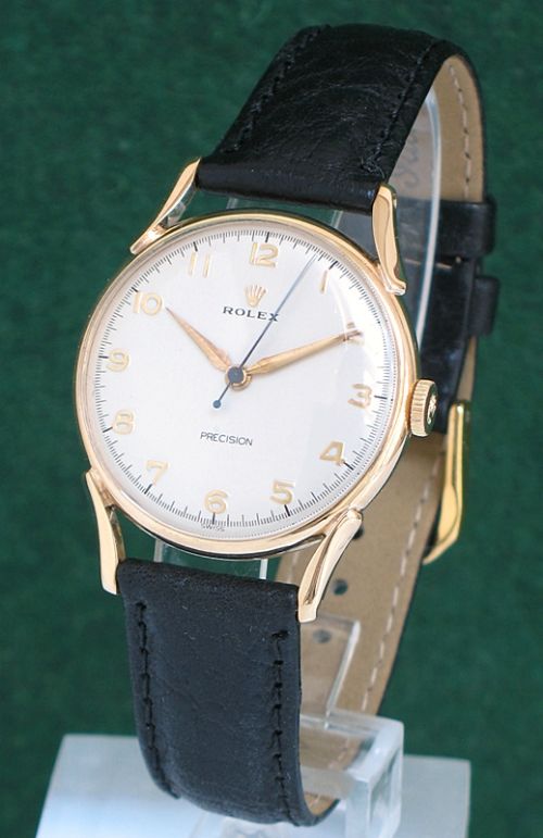Superb Solid 9ct Gold Rolex Precision Mens Watch C1957-58