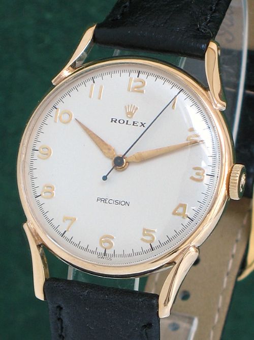 fig 3. SUPERB SOLID 9CT GOLD ROLEX PRECISION MENS WATCH C1957-58