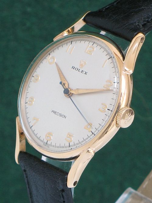 fig 4. SUPERB SOLID 9CT GOLD ROLEX PRECISION MENS WATCH C1957-58