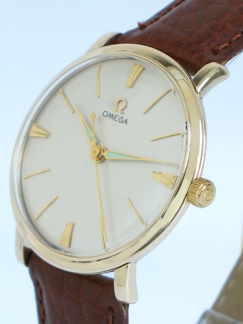 fig 7. STUNNING SOLID 9ct GOLD OMEGA CALIBRE 520 MENS WATCH C1958-59