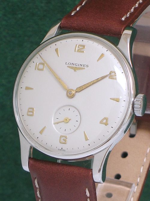 fig 2. STUNNING LONGINES 12.68Z STAINLESS STEEL MENS WATCH C1958