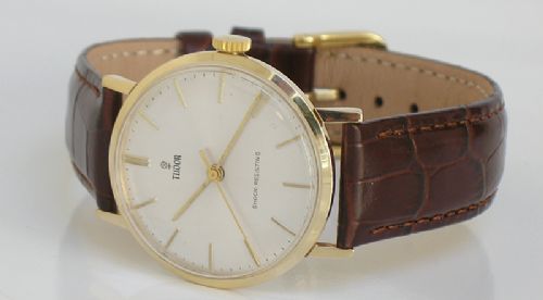 fig 4. MINT CONDITION SOLID 9CT GOLD ROLEX TUDOR MENS WATCH c1960