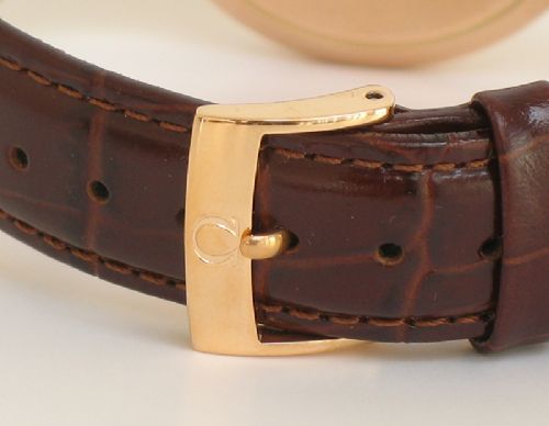 fig 4. STUNNING RARE SOLID 18ct ROSE GOLD OMEGA OVERSIZE CAL 266 MENS WATCH 1952-3