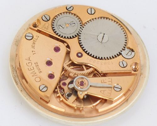 fig 6. STUNNING RARE SOLID 18ct ROSE GOLD OMEGA OVERSIZE CAL 266 MENS WATCH 1952-3