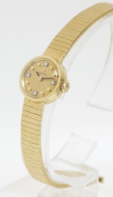 fig 1. EXQUISITE SOLID 18ct GOLD AND DIAMONDS LADIES OMEGA COCKTAIL WATCH c1960