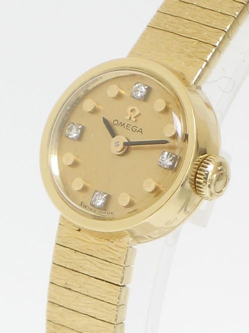 fig 3. EXQUISITE SOLID 18ct GOLD AND DIAMONDS LADIES OMEGA COCKTAIL WATCH c1960