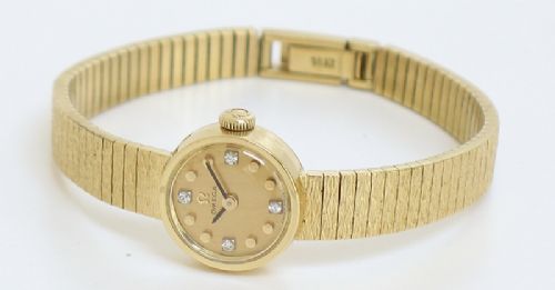 fig 5. EXQUISITE SOLID 18ct GOLD AND DIAMONDS LADIES OMEGA COCKTAIL WATCH c1960