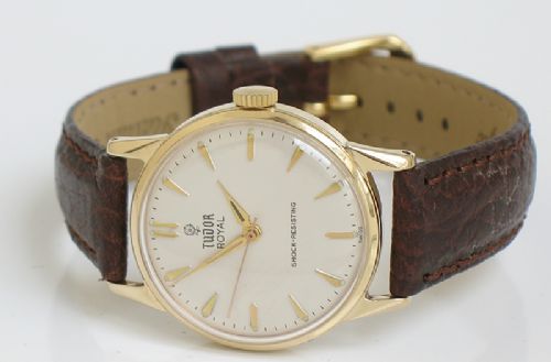 fig 3. SUPERB SOLID 9CT GOLD ROLEX TUDOR ROYAL MENS WATCH C1960