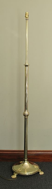 fig 1. BEAUTIFUL EDWARDIAN SOLID BRASS STANDARD LAMP C1910-1920