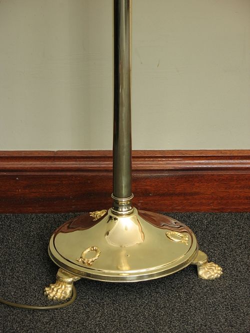 fig 2. BEAUTIFUL EDWARDIAN SOLID BRASS STANDARD LAMP C1910-1920