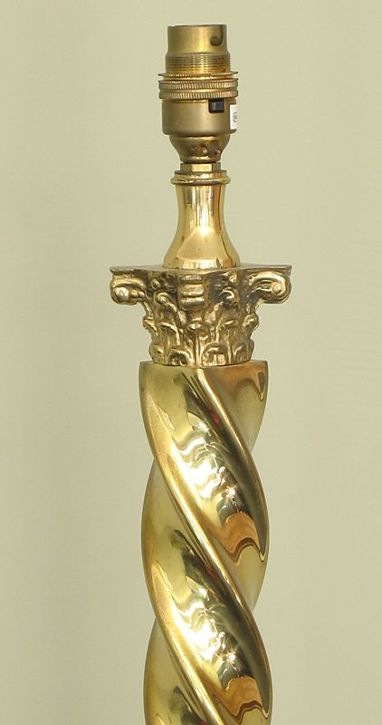 fig 1. BEAUTIFUL SOLID BRASS BARLEY TWIST STANDARD LAMP C1940