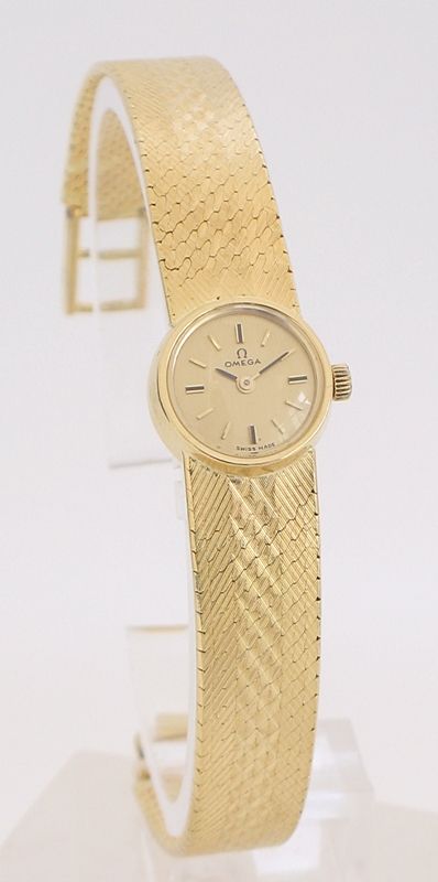 fig 1. STUNNING SOLID 18CT GOLD LADIES OMEGA COCKTAIL WATCH WITH ORIGINAL BOX