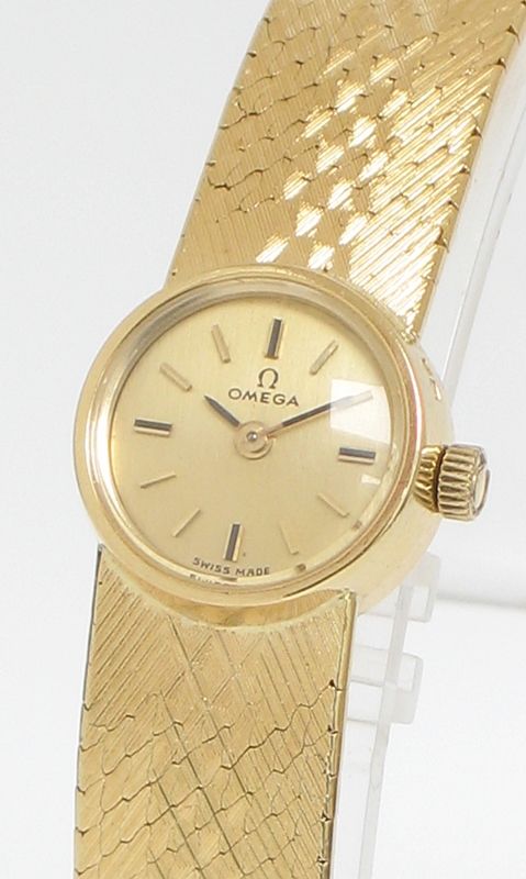 fig 2. STUNNING SOLID 18CT GOLD LADIES OMEGA COCKTAIL WATCH WITH ORIGINAL BOX