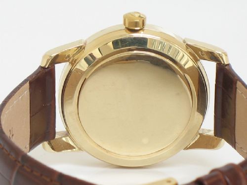 fig 5. STUNNING RARE SOLID 14CT GOLD OMEGA SEAMASTER AUTOMATIC CAL 503 MENS WATCH WITH ORIGINAL BOX c1956