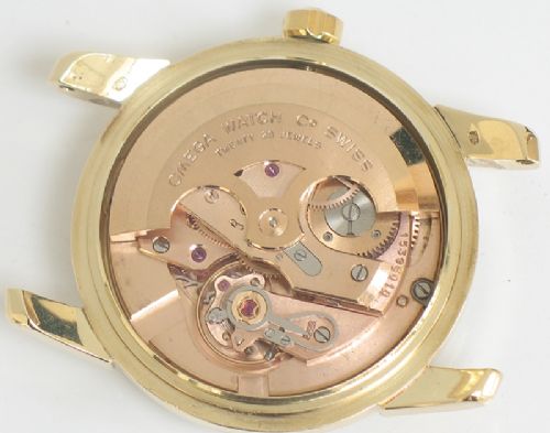 fig 10. STUNNING RARE SOLID 14CT GOLD OMEGA SEAMASTER AUTOMATIC CAL 503 MENS WATCH WITH ORIGINAL BOX c1956
