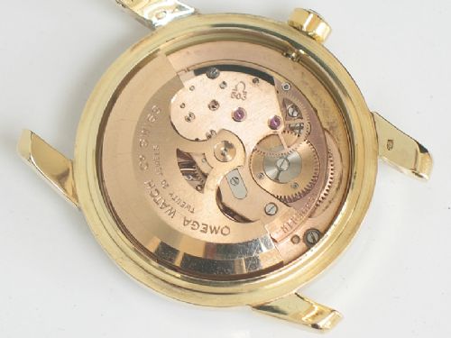 fig 11. STUNNING RARE SOLID 14CT GOLD OMEGA SEAMASTER AUTOMATIC CAL 503 MENS WATCH WITH ORIGINAL BOX c1956