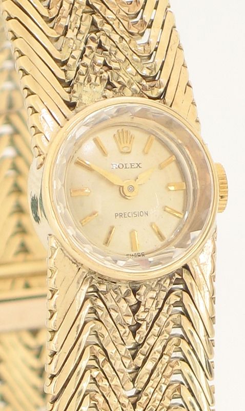 fig 2. EXQUISITE SOLID 9CT GOLD LADIES ROLEX PRECISION COCKTAIL WATCH ORIGINAL PAPERS
