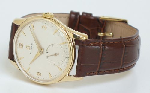 fig 2. COMPLETELY ORIGINAL SOLID 9CT GOLD OMEGA CALIBRE 267 MENS WATCH C1958-59