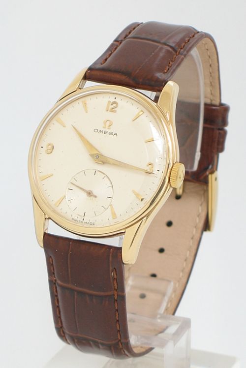 fig 3. COMPLETELY ORIGINAL SOLID 9CT GOLD OMEGA CALIBRE 267 MENS WATCH C1958-59