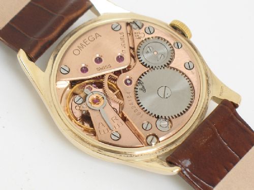 fig 5. COMPLETELY ORIGINAL SOLID 9CT GOLD OMEGA CALIBRE 267 MENS WATCH C1958-59