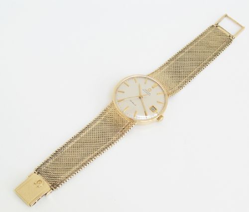fig 5. SUPERB SOLID 9CT GOLD OMEGA DEVILLE AUTOMATIC DATE CAL 562 WITH ORIGINAL BOXES AND PAPERS MENS WATCH