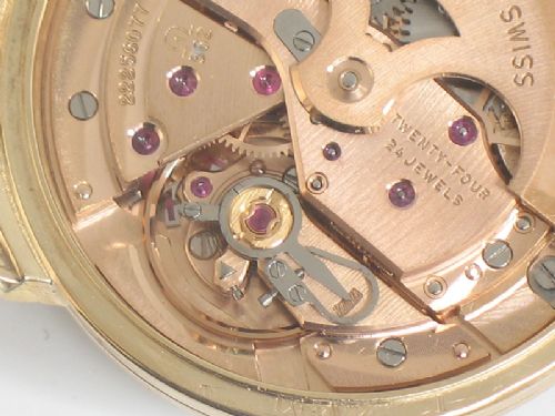fig 8. SUPERB SOLID 9CT GOLD OMEGA DEVILLE AUTOMATIC DATE CAL 562 WITH ORIGINAL BOXES AND PAPERS MENS WATCH