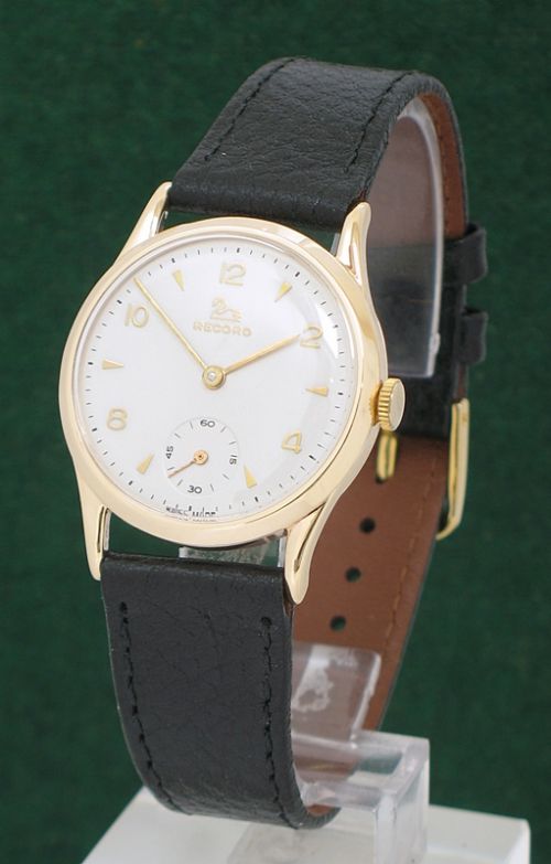 Stunning Solid 9ct Gold Longines Record Mens Watch C1956