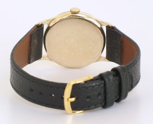 fig 5. STUNNING SOLID 9CT GOLD LONGINES RECORD MENS WATCH c1956