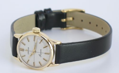 fig 3. EXQUISITE SOLID 9CT GOLD LADIES OMEGA GENEVE COCKTAIL WATCH C1959-60