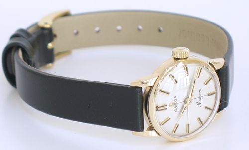 fig 5. EXQUISITE SOLID 9CT GOLD LADIES OMEGA GENEVE COCKTAIL WATCH C1959-60