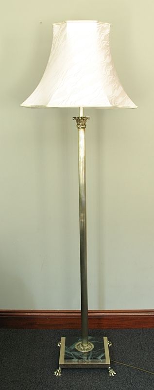 Beautiful Edwardian Solid Brass Corinthian Standard Lamp C1910-1920