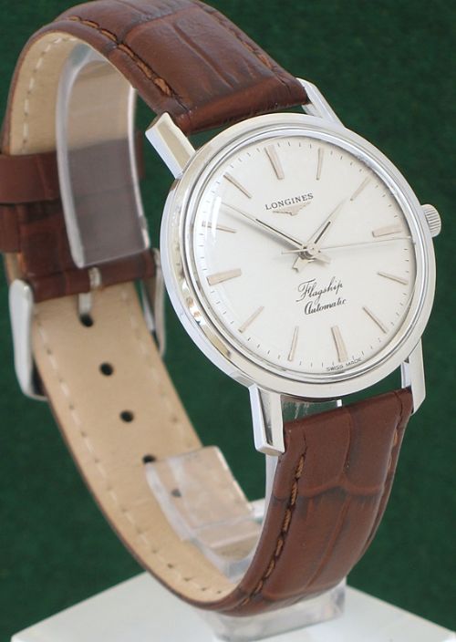fig 2. LONGINES FLAGSHIP AUTOMATIC STAINLESS STEEL MENS WATCH C1960