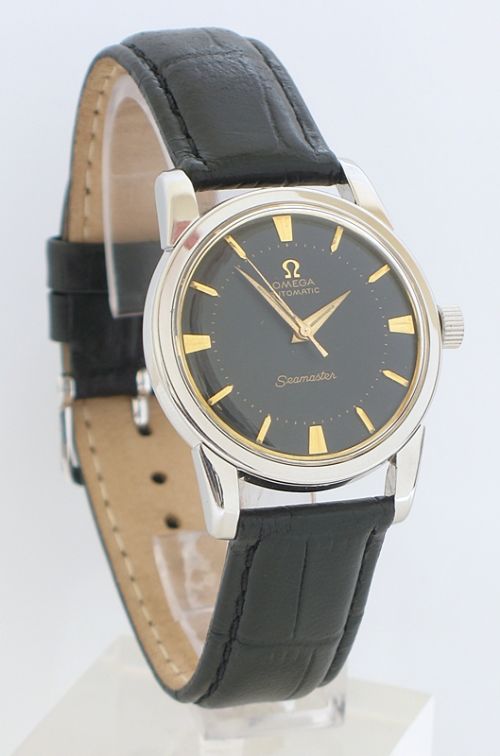 fig 1. SUPERB STAINLESS STEEL OMEGA SEAMASTER CAL 501 AUTOMATIC MENS WATCH C1956