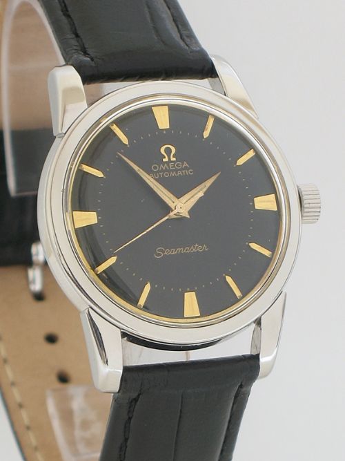 fig 2. SUPERB STAINLESS STEEL OMEGA SEAMASTER CAL 501 AUTOMATIC MENS WATCH C1956