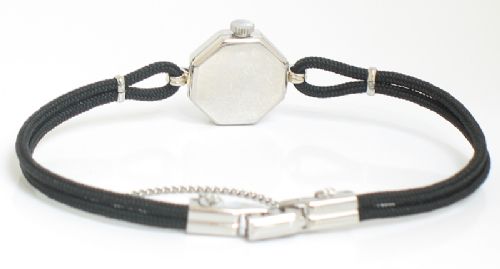 fig 9. STUNNING LONGINES PLATINUM AND DIAMOND LADIES ART DECO COCKTAIL WATCH C1960