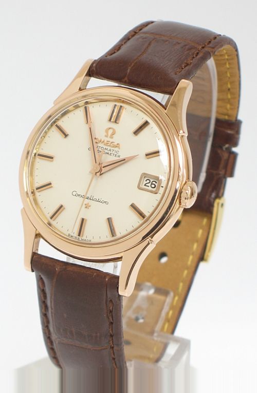 Extremely Rare Solid 18ct Rose Gold Omega Constellation Chronometer Automatic Mens Watch C1960