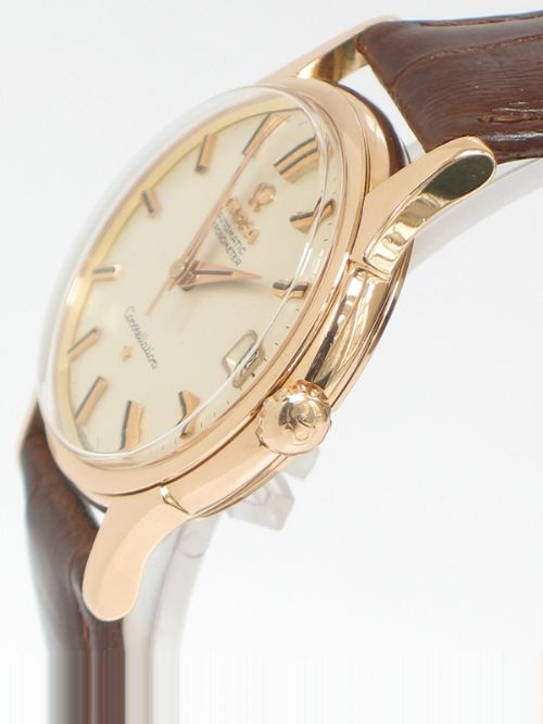 fig 2. EXTREMELY RARE SOLID 18CT ROSE GOLD OMEGA CONSTELLATION CHRONOMETER AUTOMATIC MENS WATCH C1960