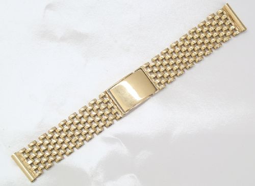 Superb Solid 9ct Gold Mens Watch Bracelet or Strap C1959