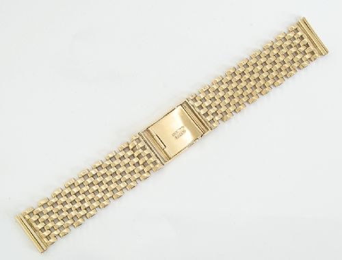 fig 1. SUPERB SOLID 9CT GOLD MENS WATCH BRACELET OR STRAP c1959