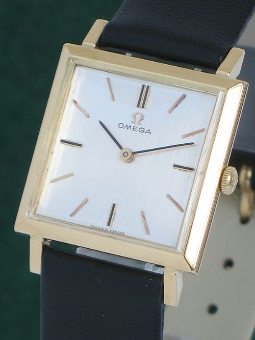 fig 2. STUNNING SOLID 18CT GOLD OMEGA MENS DRESS WATCH