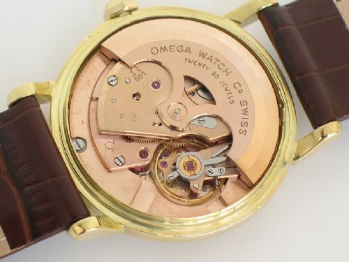 fig 8. SUPERB SOLID 18CT GOLD OMEGA SEAMASTER AUTOMATIC TWO TONE DIAL MENS WATCH C1958-59