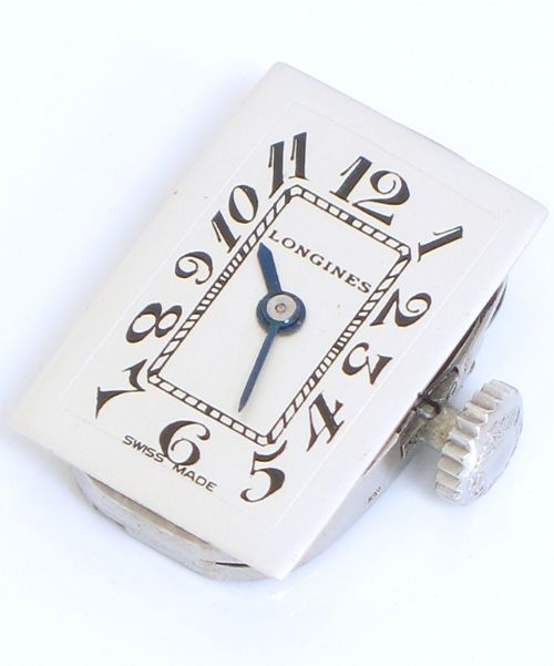 fig 9. EXQUISITE LONGINES PLATINUM AND DIAMOND ART DECO LADIES COCKTAIL WATCH C1937