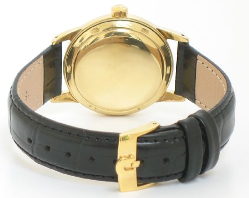 fig 4. STUNNING RARE SOLID 18CT GOLD OMEGA SEAMASTER BUMPER AUTOMATIC CAL 354 MENS WATCH C1953