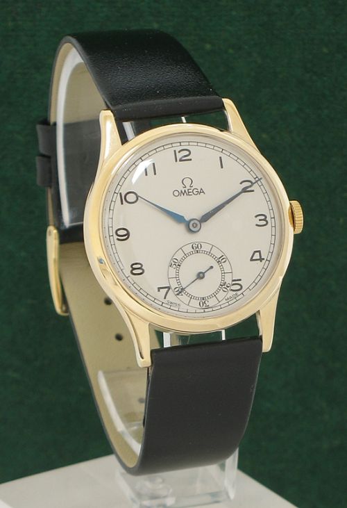 Rare Solid 9ct Gold Omega 30t2 Mens Watch C1944-45