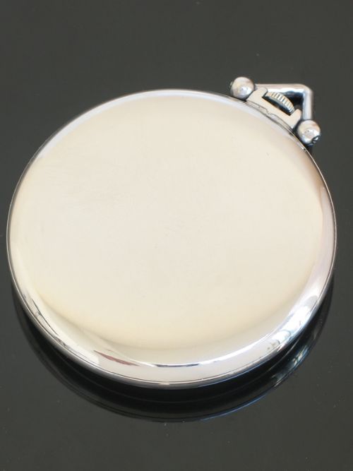 fig 4. OUTSTANDING ORIGINAL OMEGA ART DECO STAINLESS STEEL POCKET WATCH C1936-37