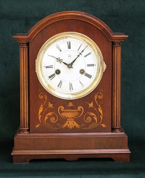 fig 1. LOVELY VICTORIAN MAHOGANY BRACKET OR MANTEL CLOCK C1890