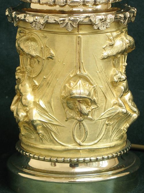 fig 3. BEAUTIFUL AND UNIQUE SOLID BRASS VICTORIAN DESK OR TABLE LAMP C1890